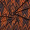 Brown Poly Abstract Chevron Print Liverpool Double Knit Fabric By the Yard